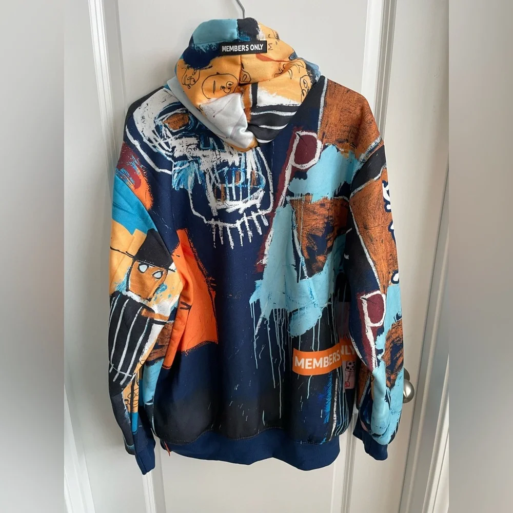 Jean-Michel Basquiat All Over Graffiti Print Hoodie - Picture 8 of 8